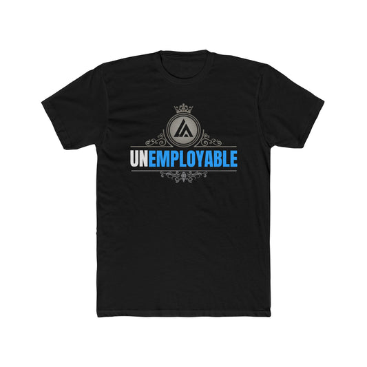 UNEMPLOYABLE blk/blue tee