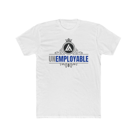 UNEMPLOYABLE Gry/Navy tee