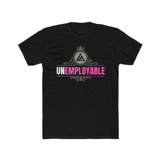 UNEMPLOYABLE blk/pink tee